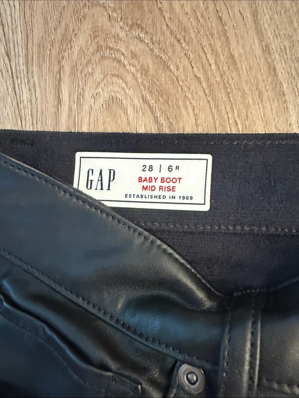 Women’s Black Faux Leather Jeans - Classic Slim Fit - Picture 2 of 3